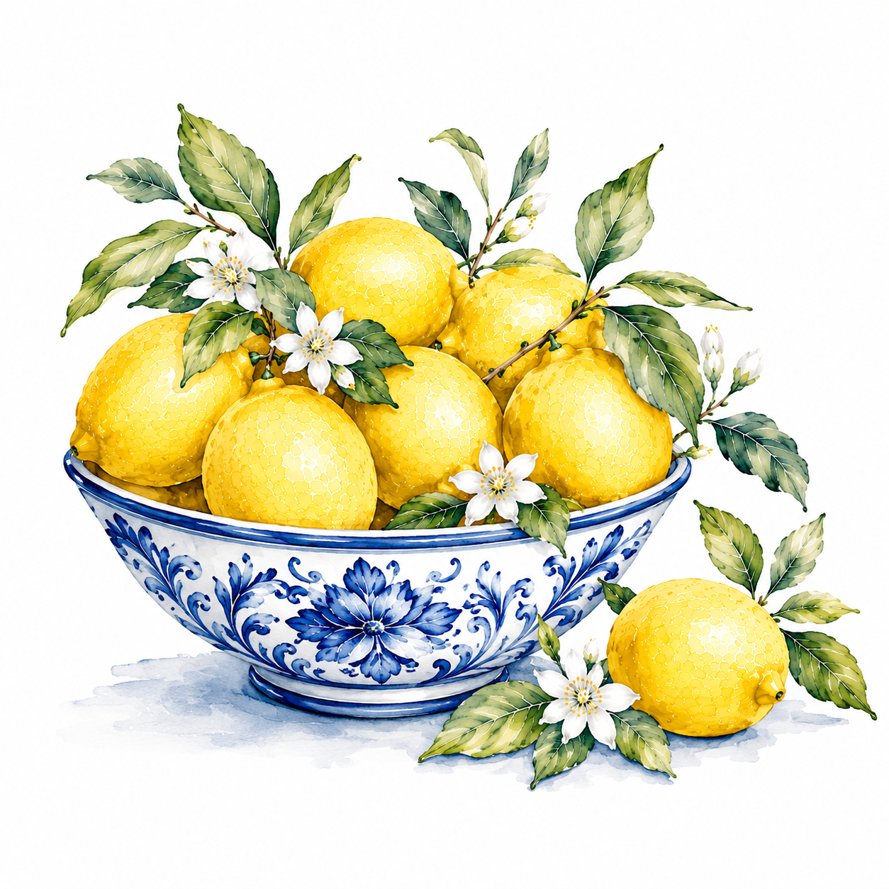 Lemon Bowl Print
